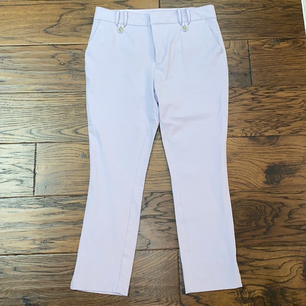 Anthropologie womens lilac “the essential slim” ankle pants, size 12, like new!